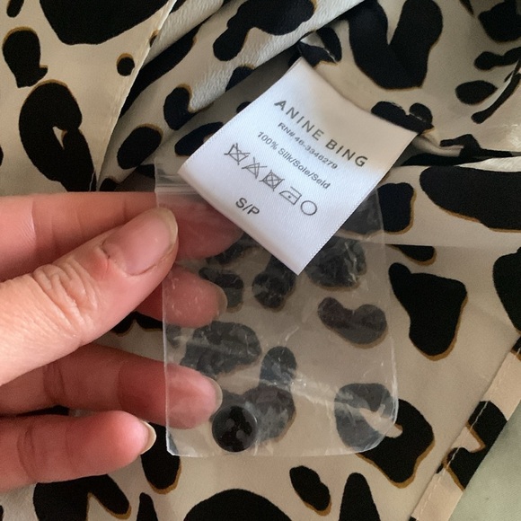 Anine Bing Black and White Leopard Button Down Shirt - Picture 5 of 5